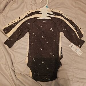 Carter's Black and Cream Bodysuit Set